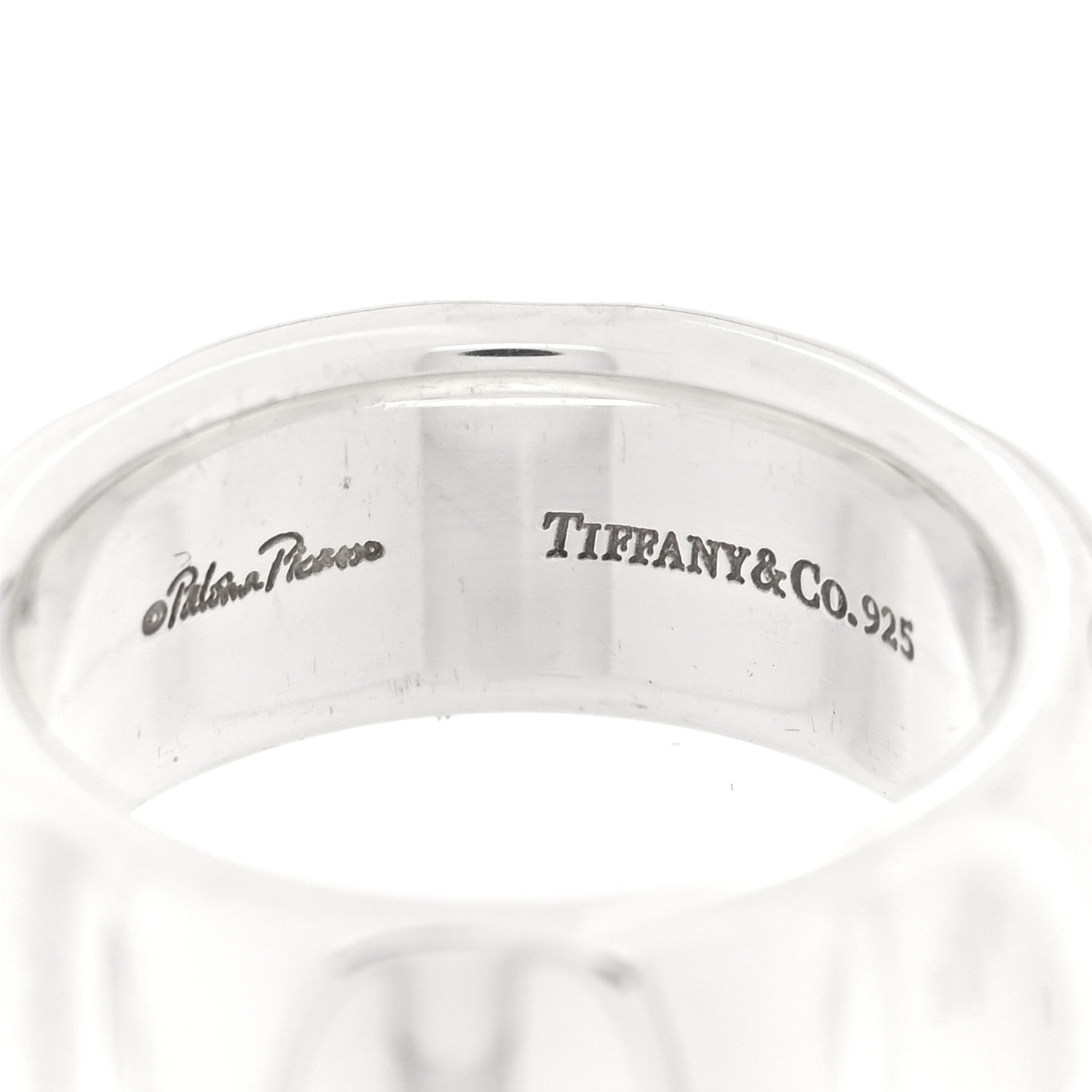 Tiffany Sterling Silver Wide Paloma's Groove Ring 54 7 1854647