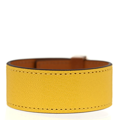 Hermes Chevre Chamkila Collier de Chien CDC 24 Bracelet Jaune De Naples 3 of 8