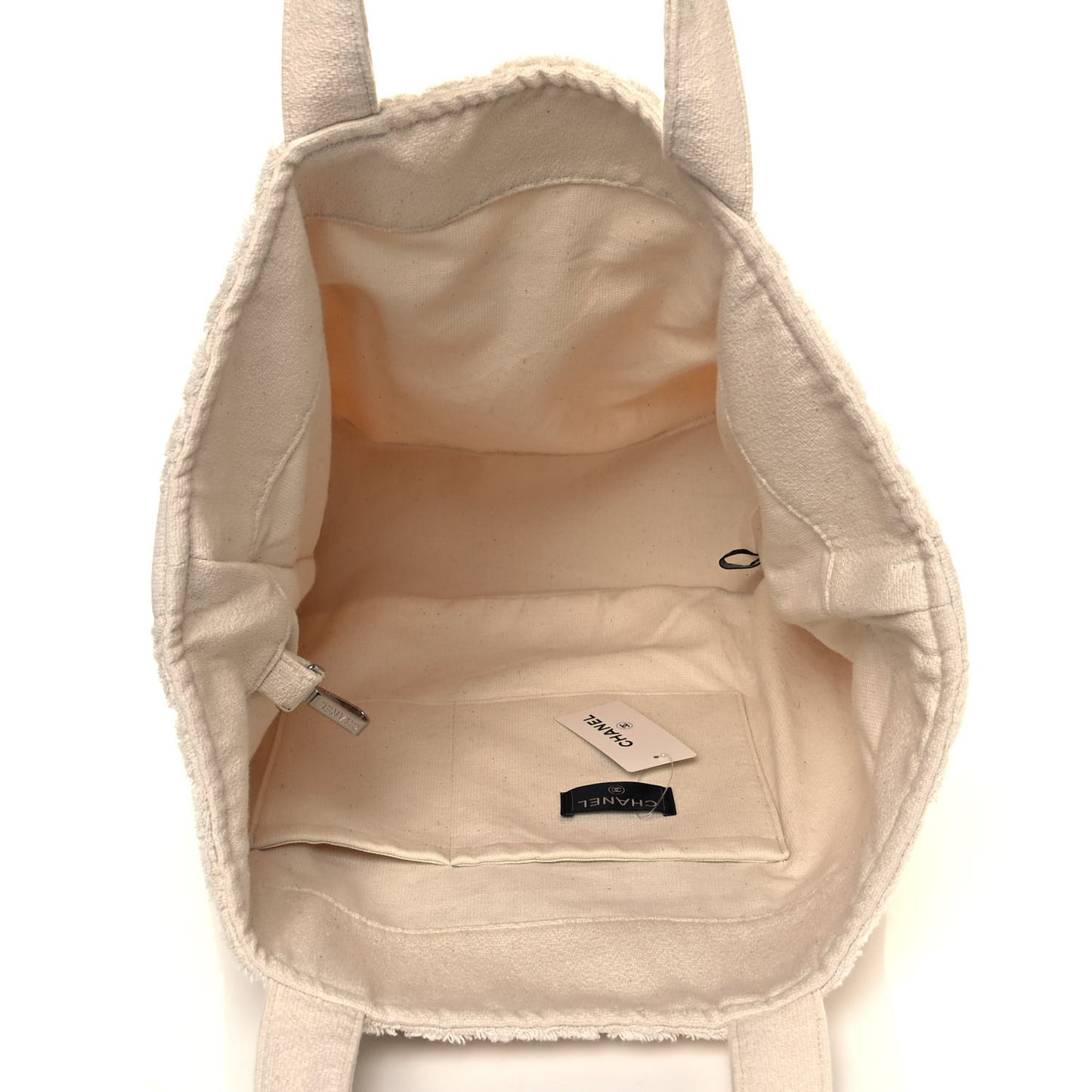 Terry Cotton CC Beach Tote Towel Set Ivory