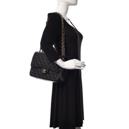Chanel Caviar Quilted Jumbo Double Flap Black 2 of 11