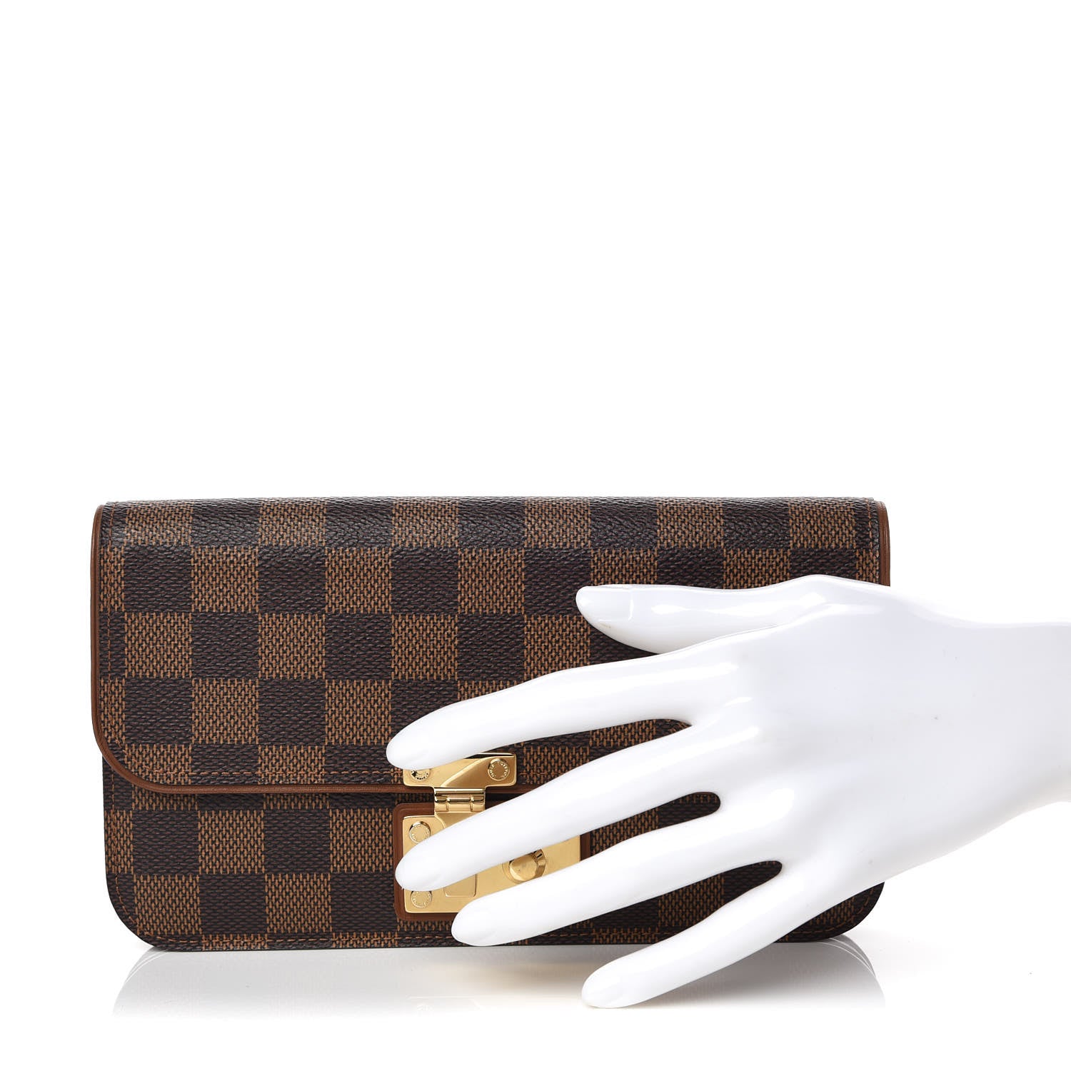 Louis Vuitton Damier Ebene Ascot Wallet 2 of 10