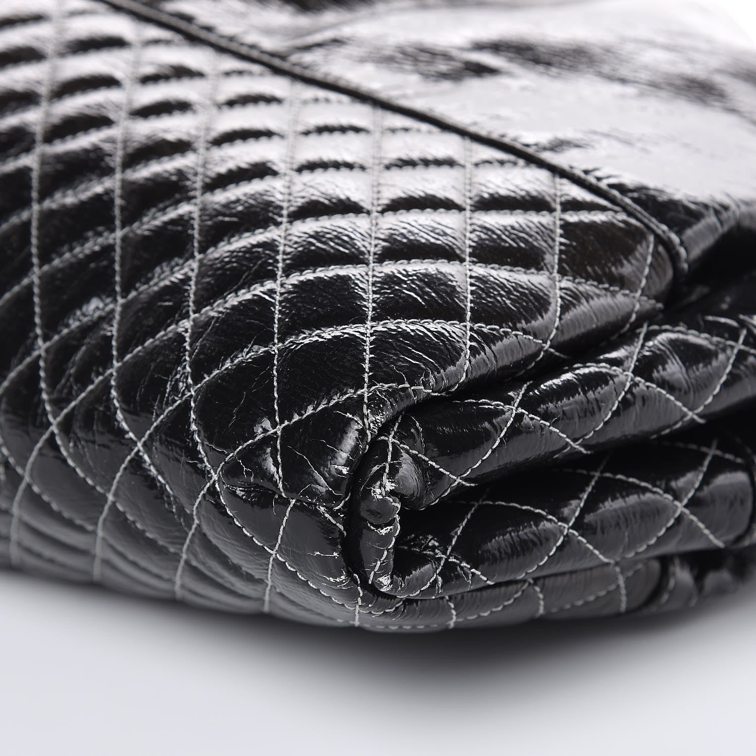 Chanel Vinyl Quilted Melrose Degrade Tote Black 9 of 9