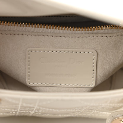 Christian Dior Patent Cannage Mini Lady Dior Ivory 5 of 9