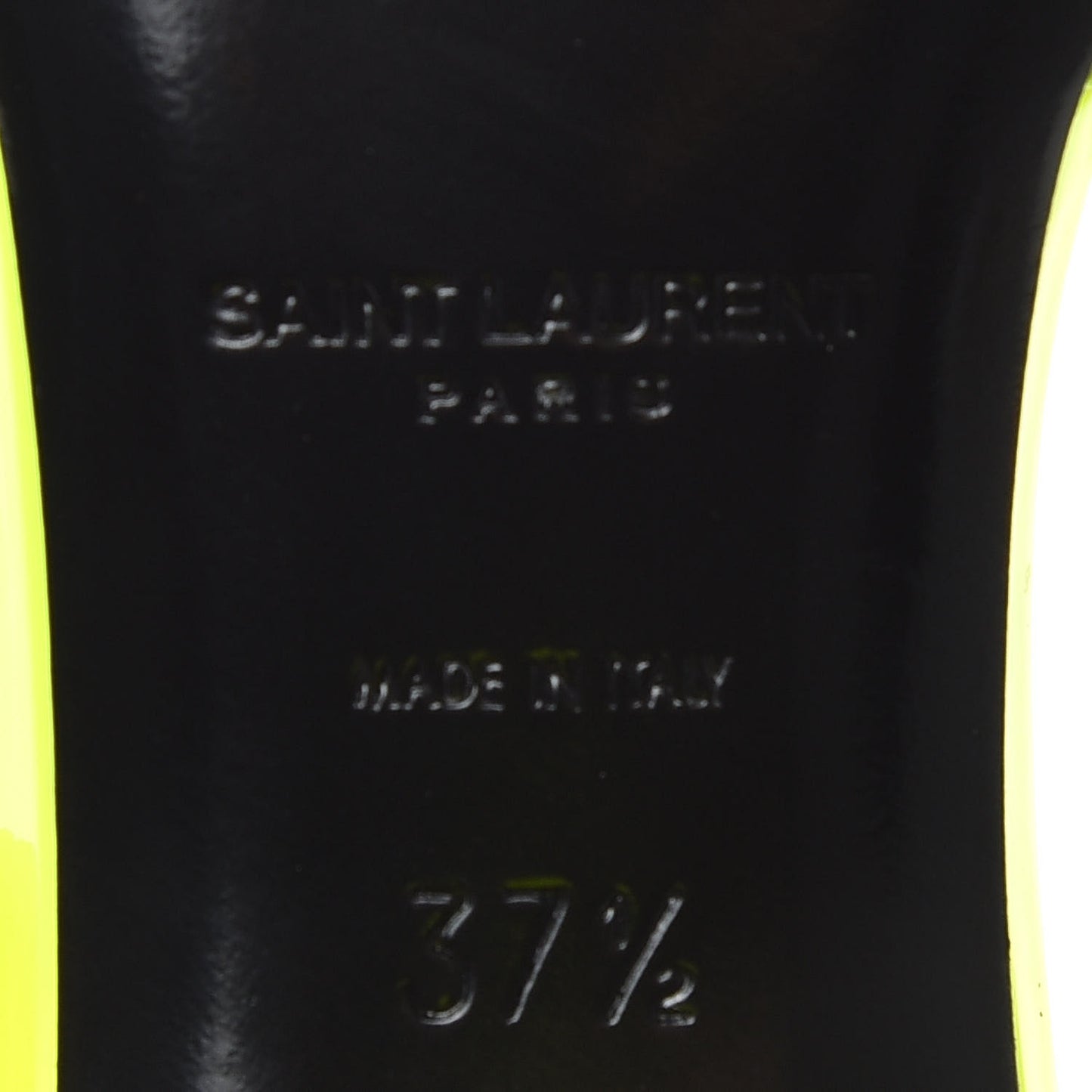 Patent Anja 85 Ankle Strap Pointed Pumps 37.5 Fluo Yellow