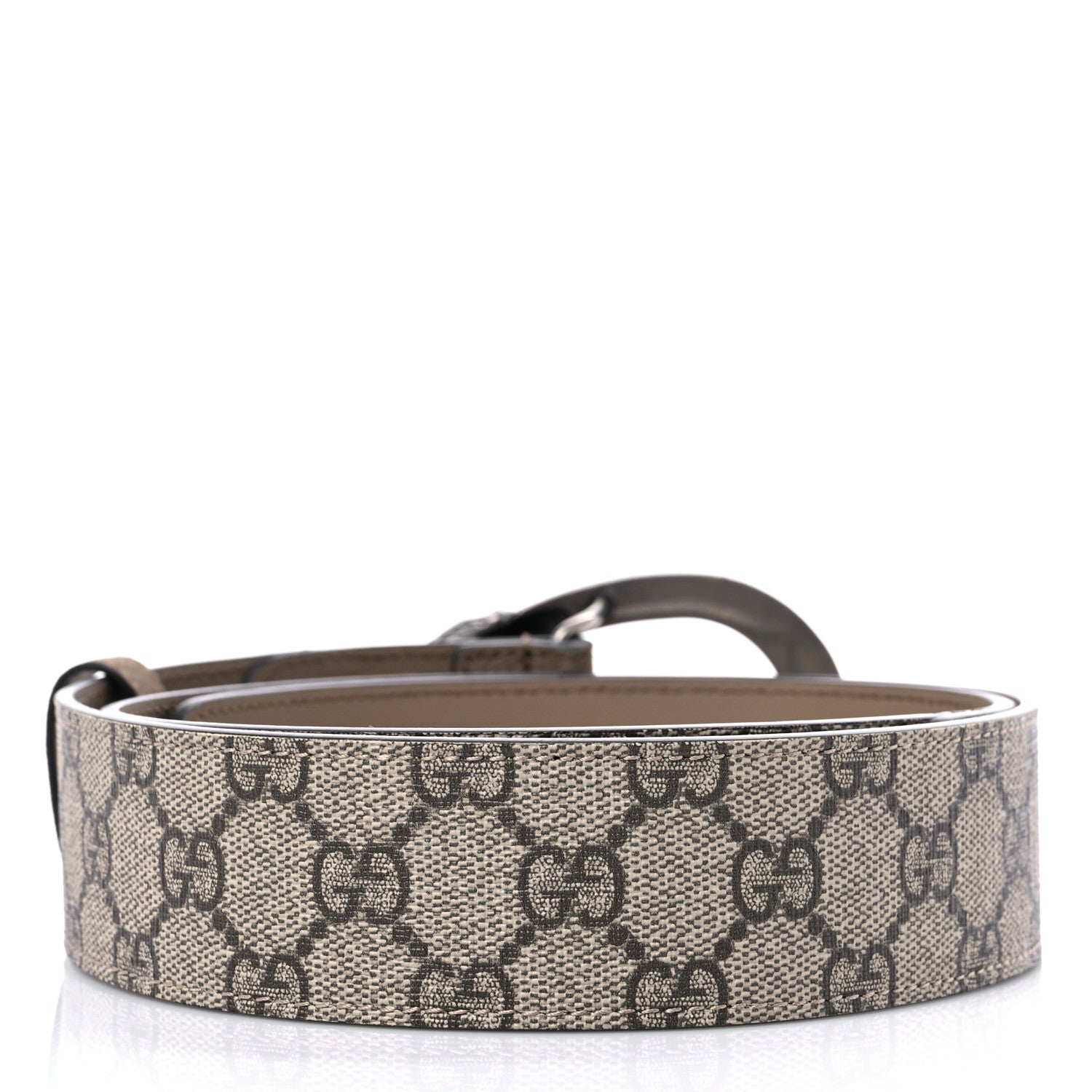 Gucci GG Supreme Monogram Suede Dionysus 40mm Belt 90 36 Beige Taupe 2 of 4
