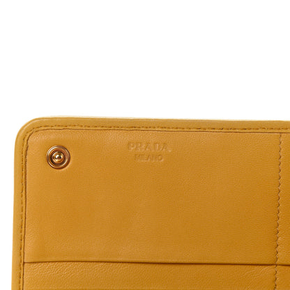 Prada Nappa Gaufre Continental Wallet Ginestra 14 of 16