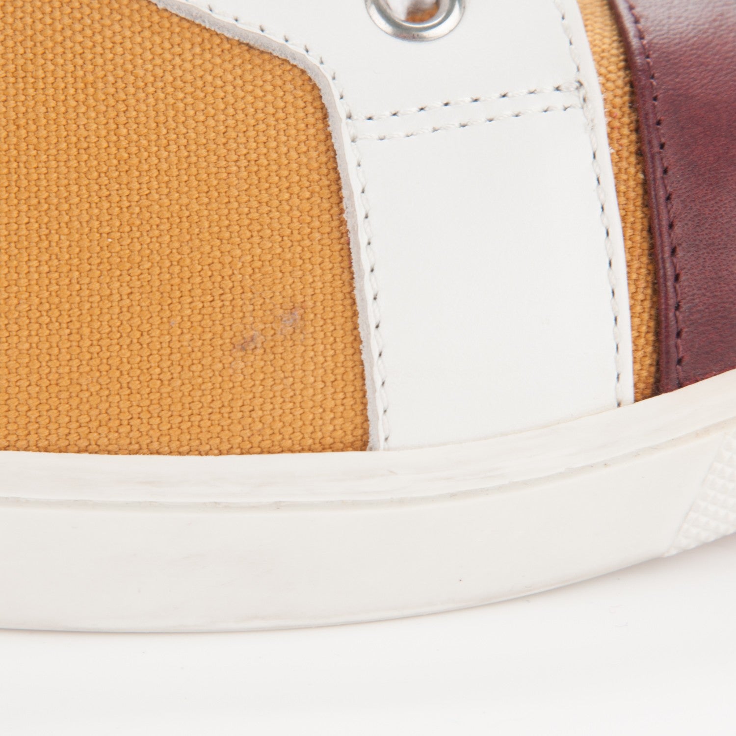 Christian Louboutin Canvas Calfskin Gondoliere Flat Sneakers 40.5 Version Jaune 7 of 7
