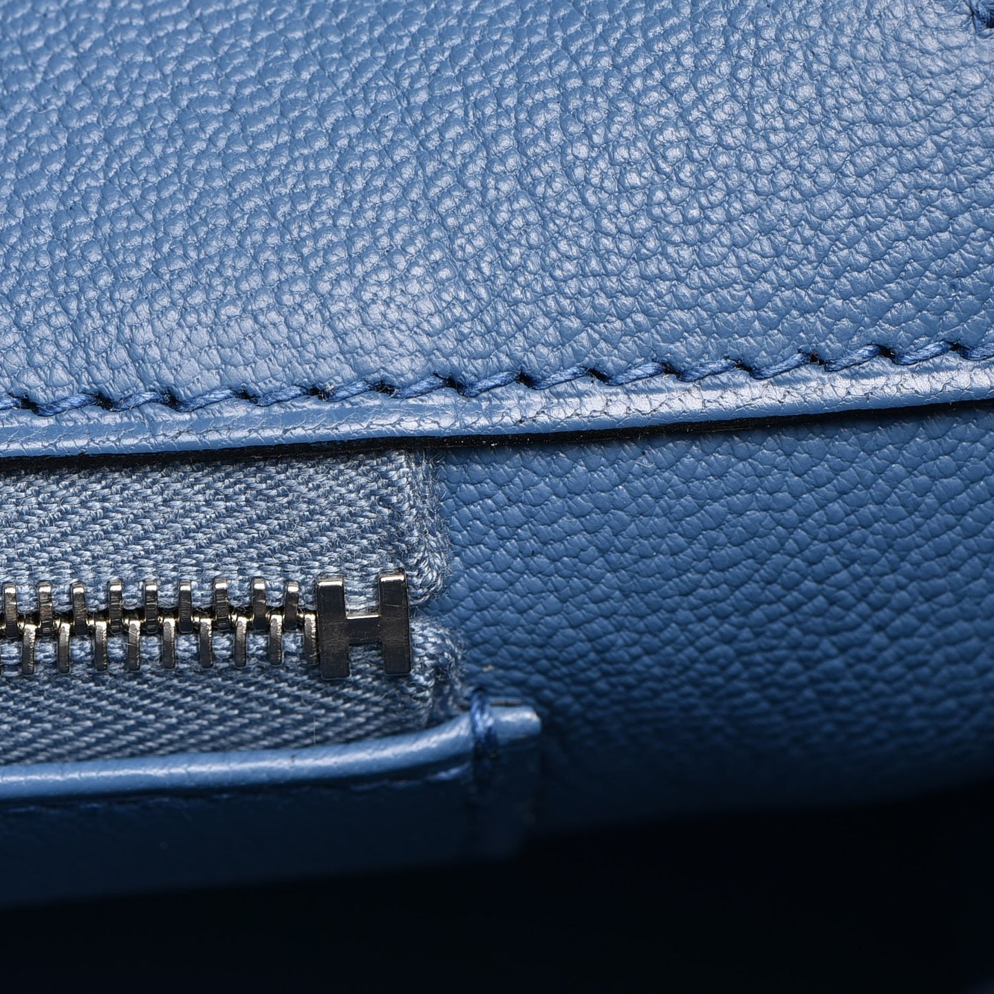 Togo Birkin 35 Black Bleu Agate
