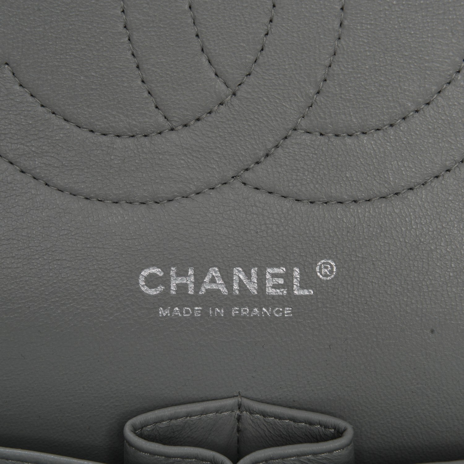 Chanel Caviar Quilted Jumbo Double Flap Light Grey 6 of 13