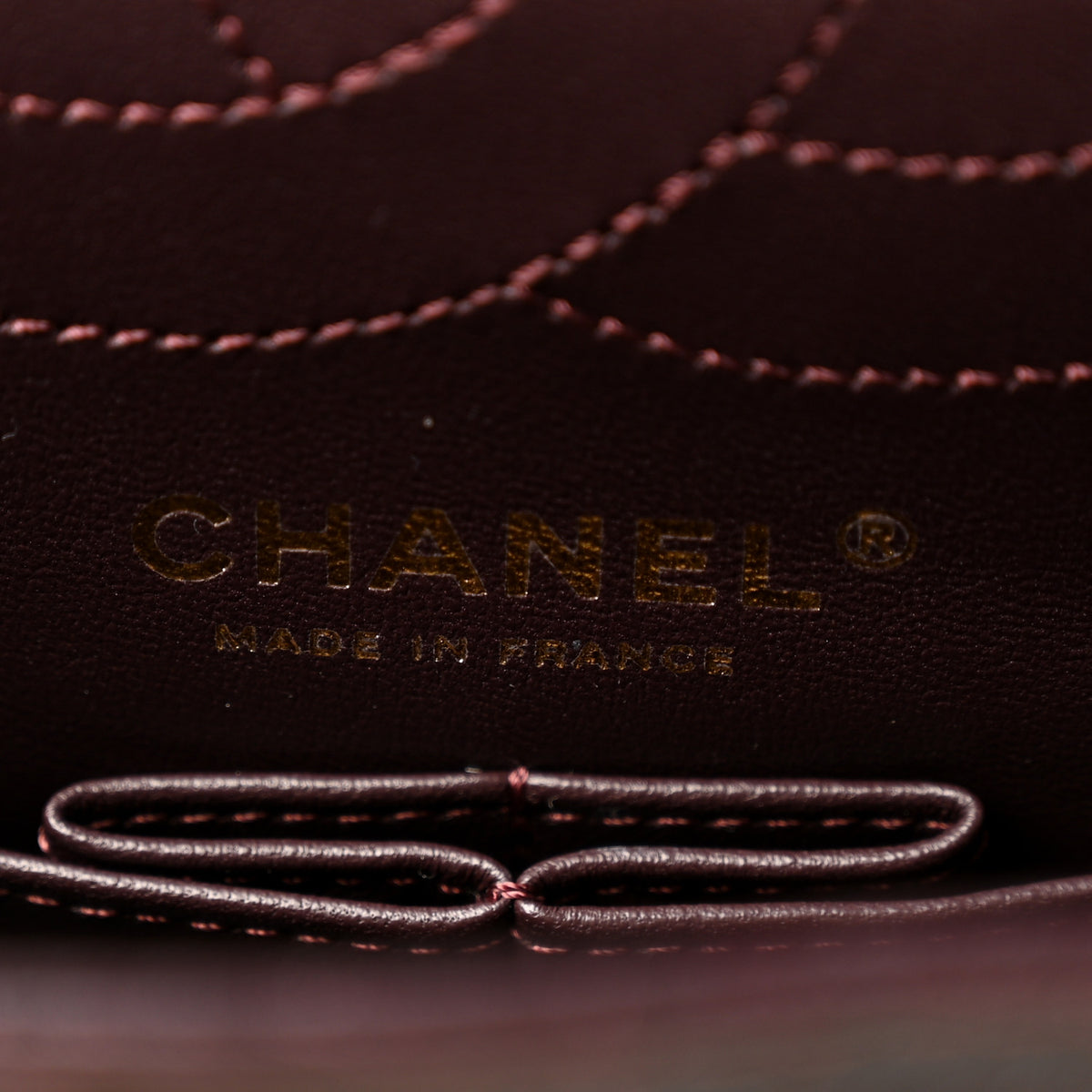 Aged Calfskin Quilted 2.55 Reissue 225 Flap Dark Burgundy