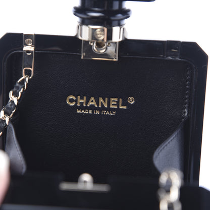 Chanel Plexiglass Perfume Bottle Clutch Black 5 of 11