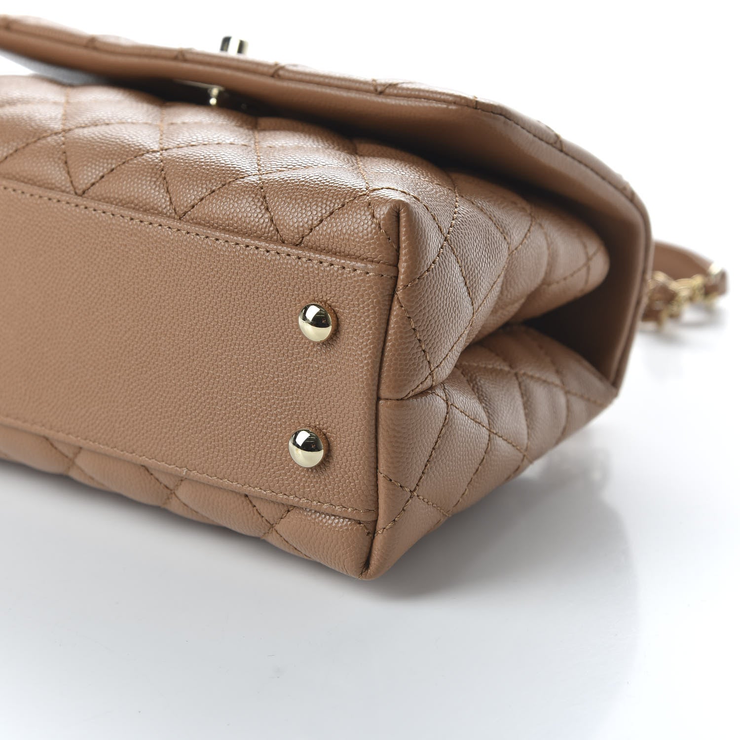 Chanel Caviar Quilted Mini Coco Handle Flap Brown 7 of 10