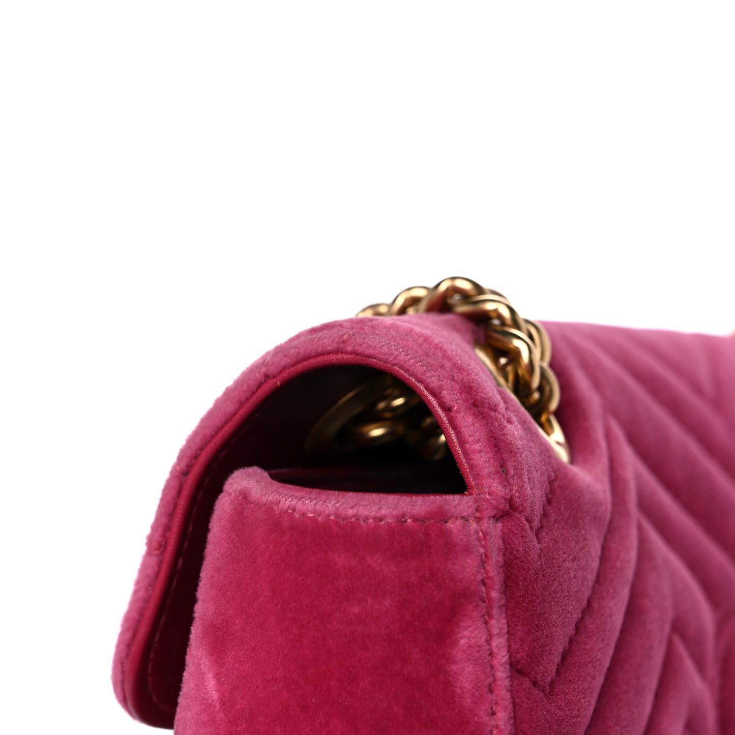 Velvet Matelasse Small GG Marmont Shoulder Bag Light Raspberry Rose