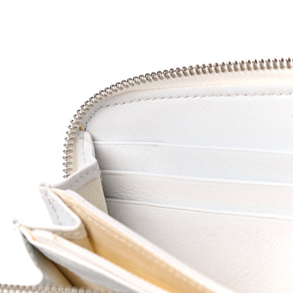 Jimmy Choo Calfskin Filipa Star Zip Around Wallet White 13 of 19