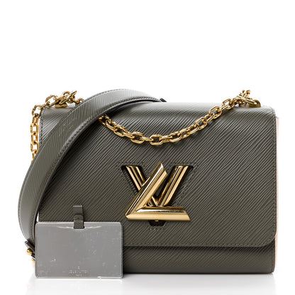 Louis Vuitton Epi Twist Shoulder Bag MM Kaki Creme 3 of 12
