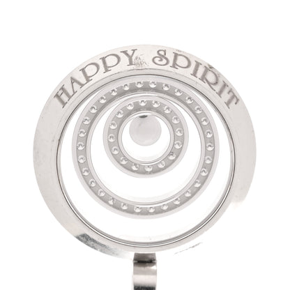 Chopard 18K White Gold Diamond Happy Spirit Three-Ring Pendant Necklace 8 of 8