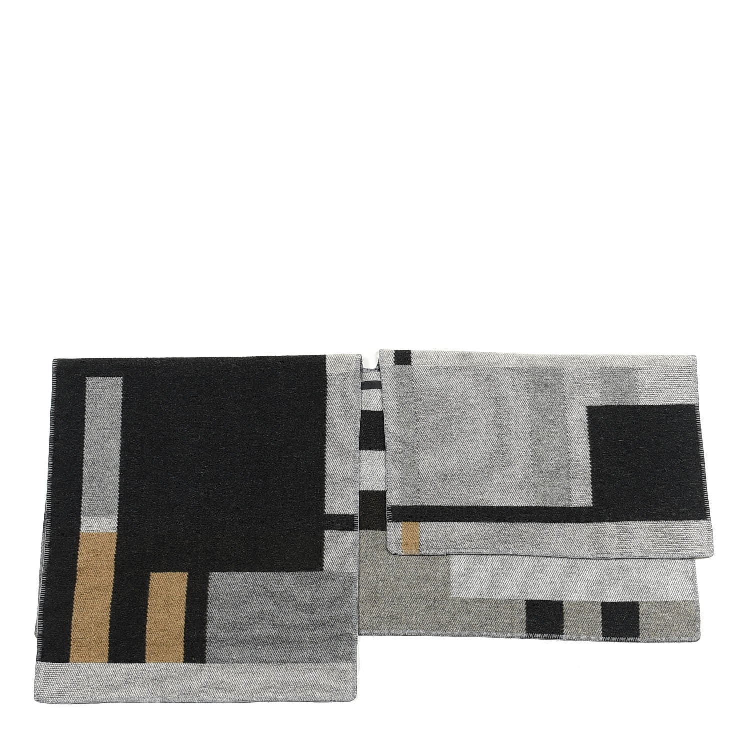 Burberry Cashmere Wool Mega Check Cape Scarf Scarf Natural 1 of 3