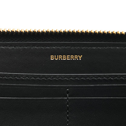 Burberry Calfskin Embossed Monogram Zip Around Wallet Black 6 of 7