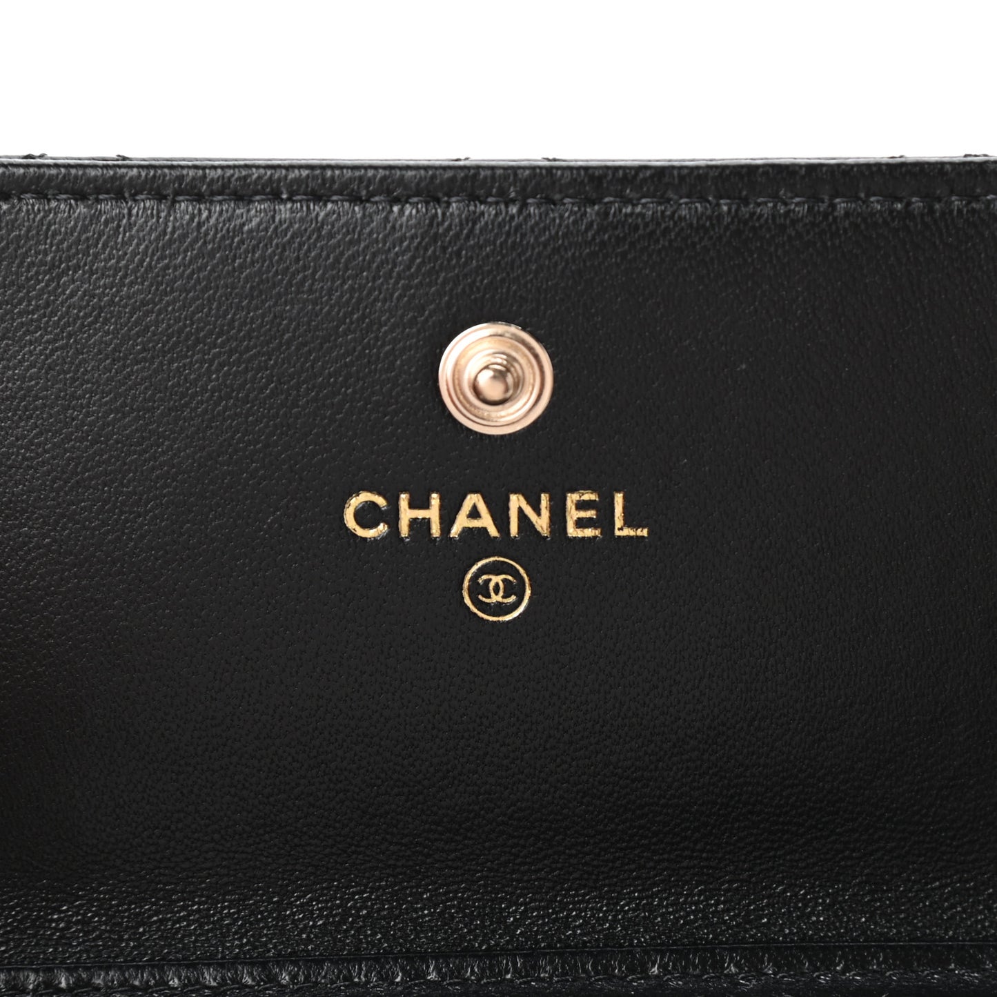 Lambskin Quilted My Chanel Lady Card Holder On Chain Black