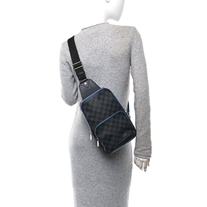 Louis Vuitton Damier Graphite Avenue Sling Backpack Blue 2 of 9