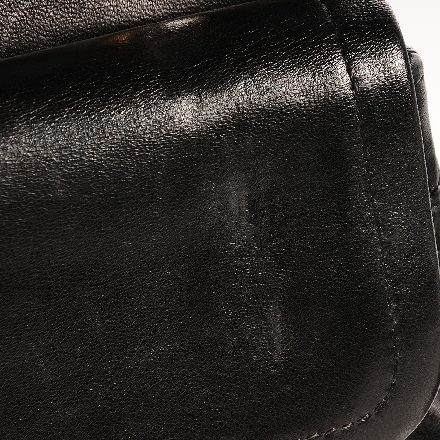 Lambskin Medium Double Flap Black
