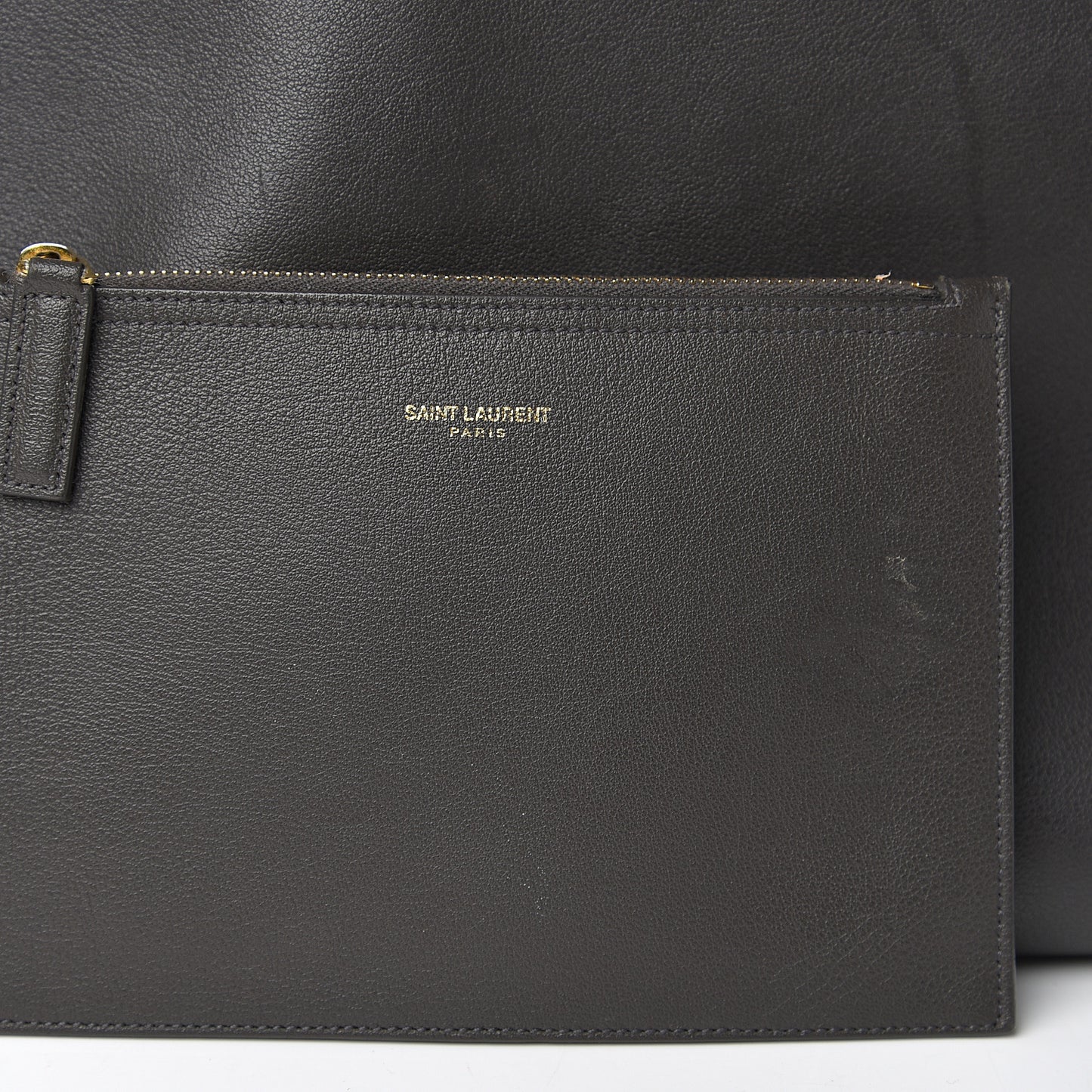 Calfskin Large Shopping Tote Dark Grey