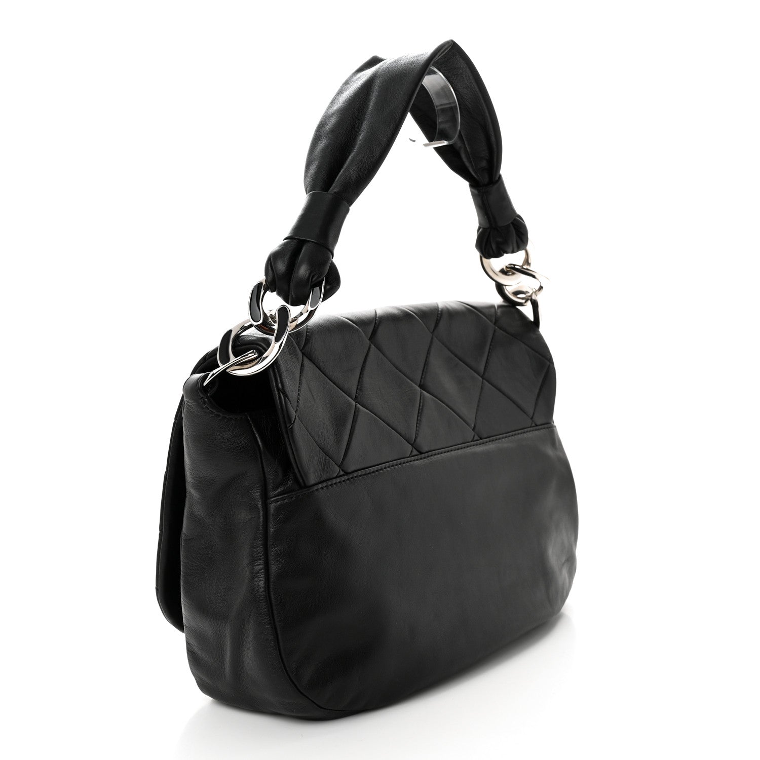 Chanel Lambskin Quilted Enamel CC Pillow Soft Flap Black 3 of 15
