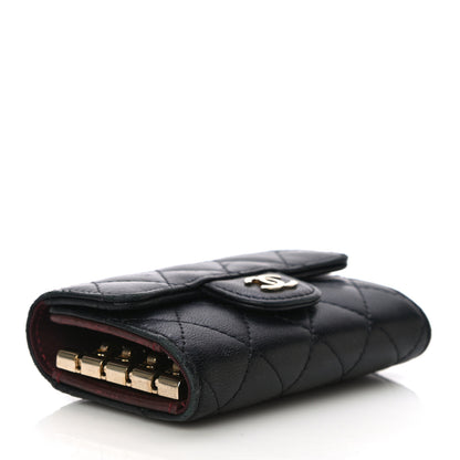 Chanel Lambskin Quilted 4 Key Holder Black 4 of 12