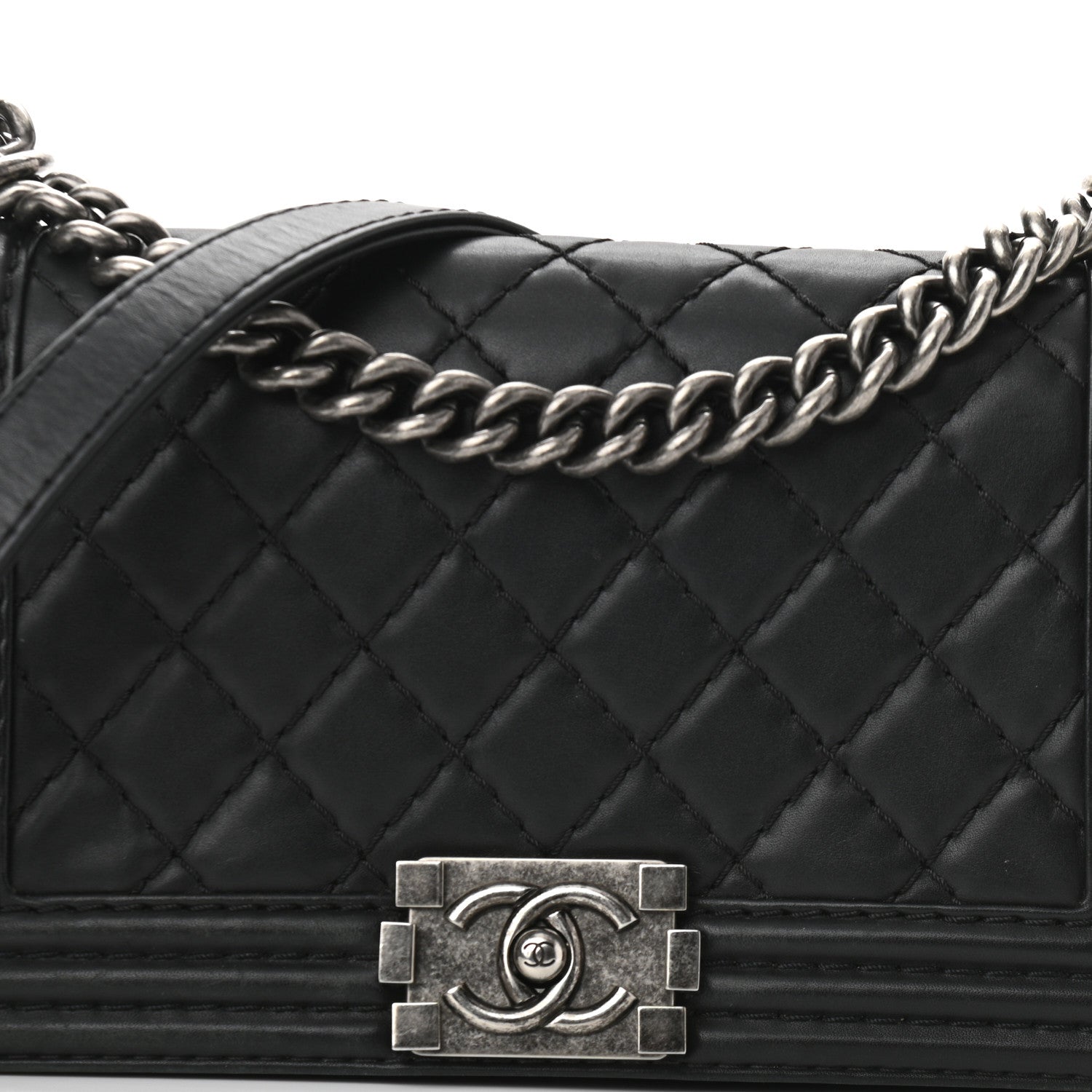 Chanel Lambskin Quilted Small Boy Flap Black 8 of 11