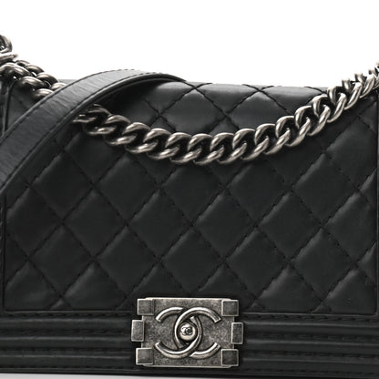 Chanel Lambskin Quilted Small Boy Flap Black 8 of 11