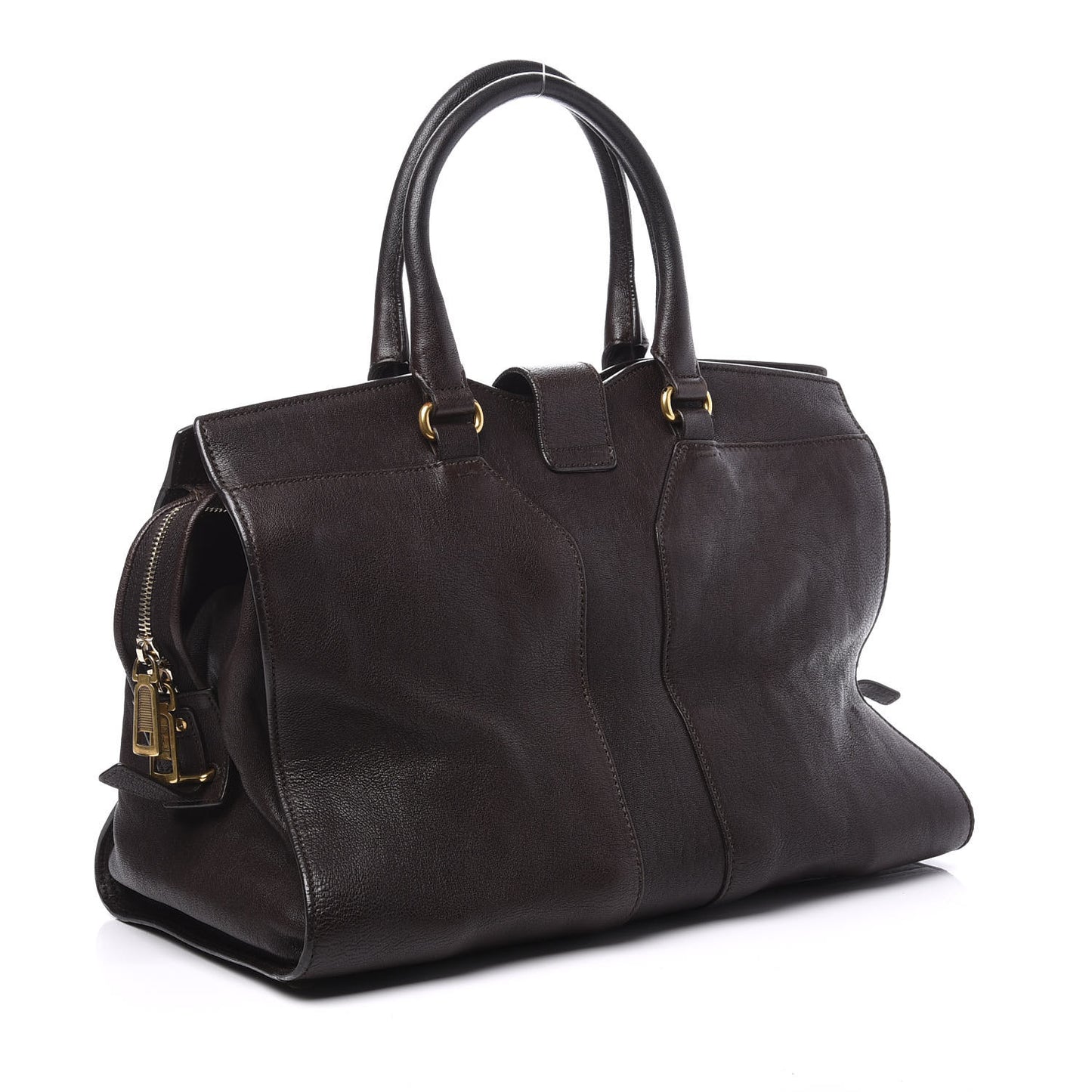 Sheepskin Medium Cabas ChYc Dark Brown