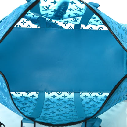 Louis Vuitton Monogram See Through Keepall Triangle Bandouliere 50 Turquoise 4 of 4