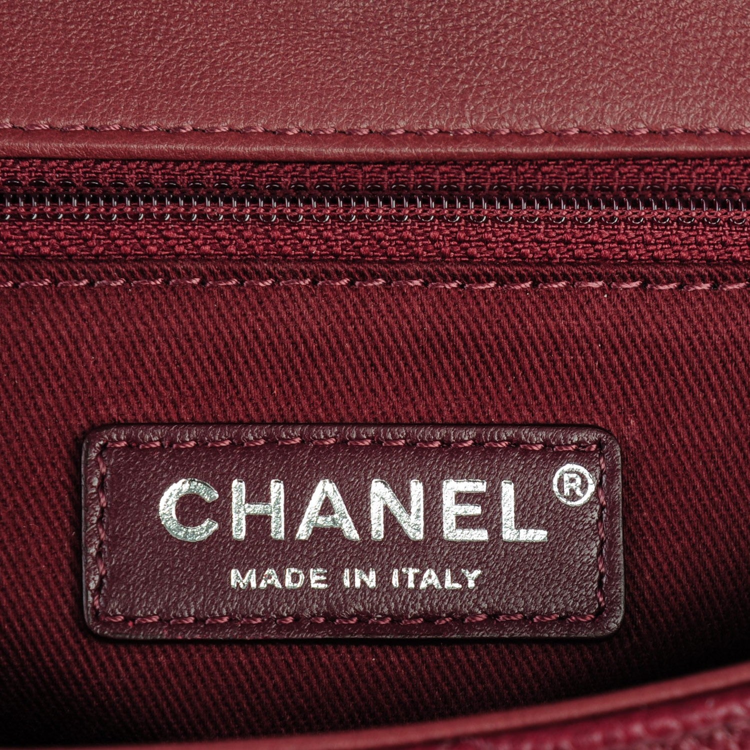 Chanel Nubuck Caviar Quilted Medium Daily Carry Messenger Burgundy 7 of 8