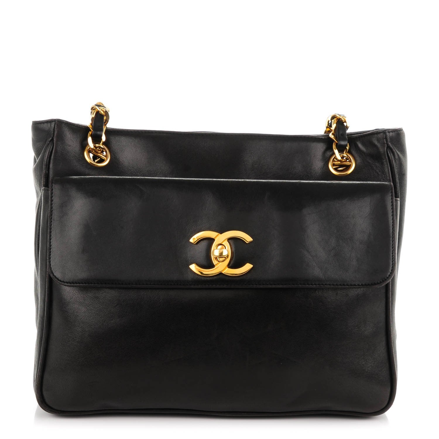 Chanel Lambskin Shoulder Bag Black 1 of 8