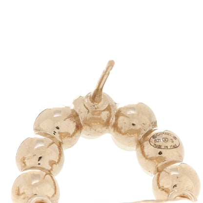 Chanel Pearl Quilted CC Flap Bag Earrings Gold 5 of 5