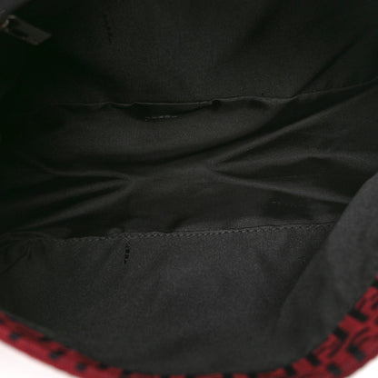 Fendi Zucchino Mama Baguette Red Black 5 of 10