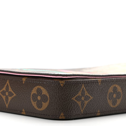 Louis Vuitton Monogram 2022 Christmas Animation Paris Pochette Felicie Chain Wallet Pink 9 of 11