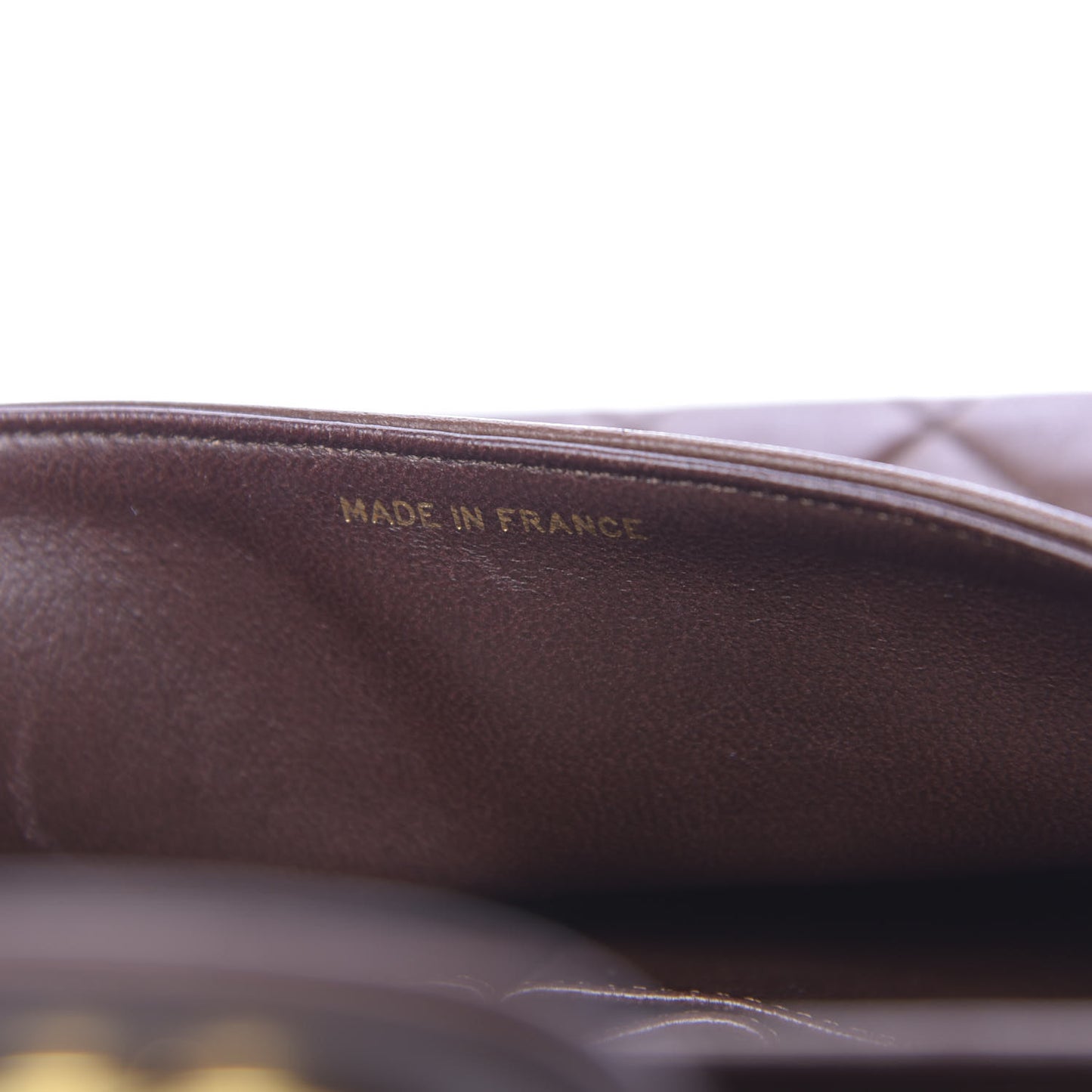 Lambskin Quilted Small Double Flap Brown