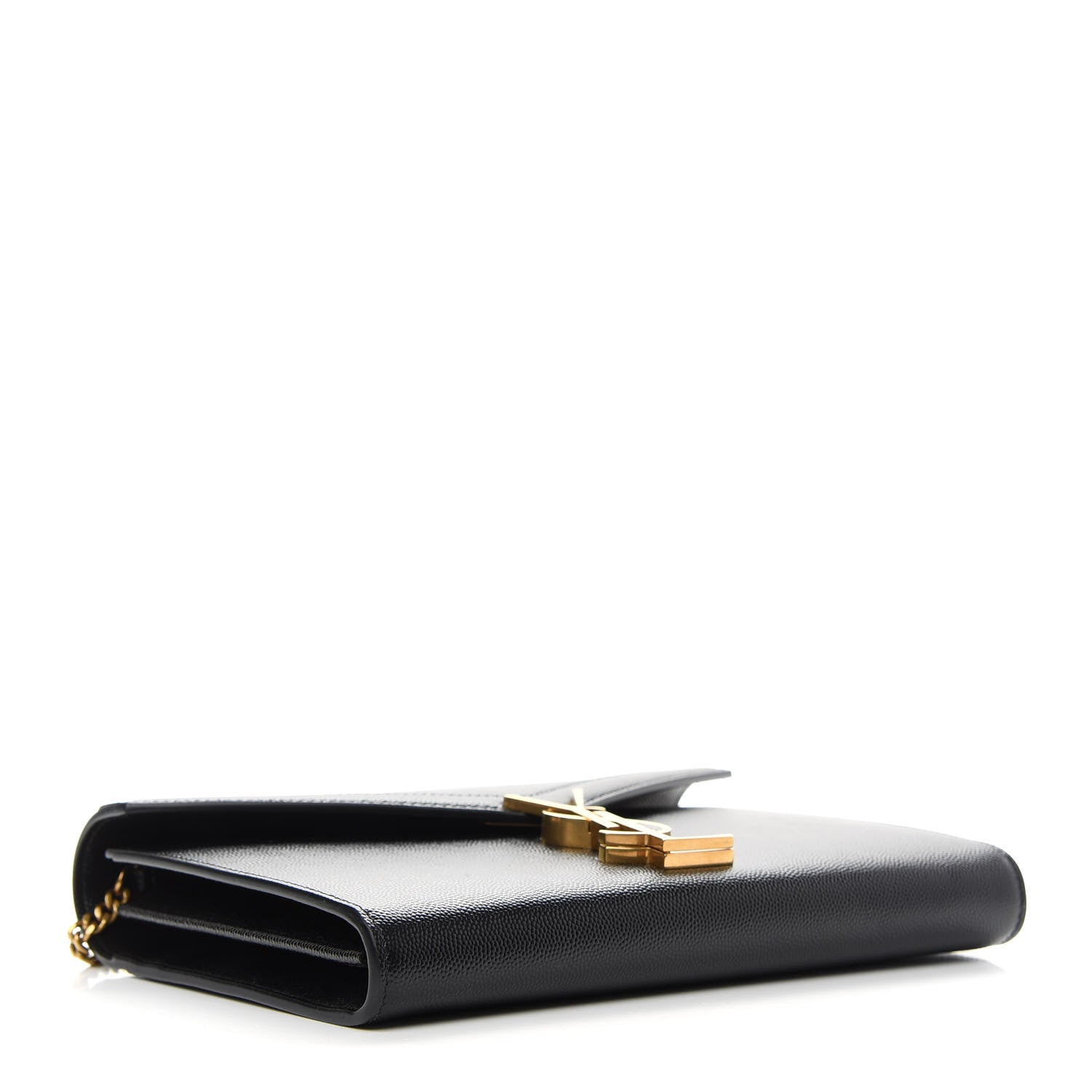 Saint Laurent Grain De Poudre Monogram Cassandra Chain Wallet Black Rouge Legion 4 of 9