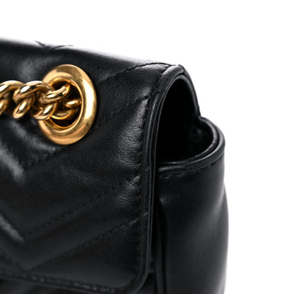 Gucci Calfskin Matelasse Mini GG Marmont Shoulder Bag Black 21 of 25