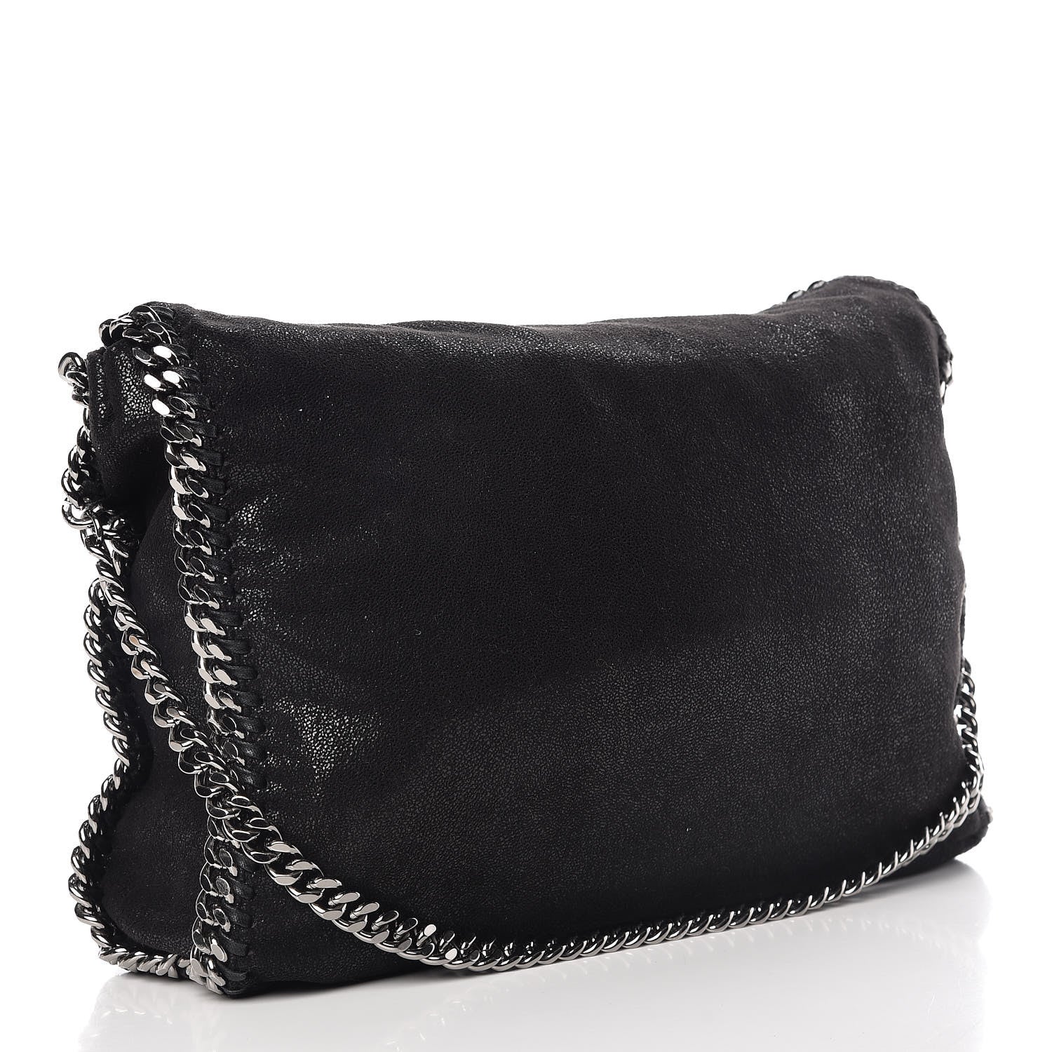 Stella McCartney Shaggy Deer Falabella Fold Over Tote Black 3 of 10