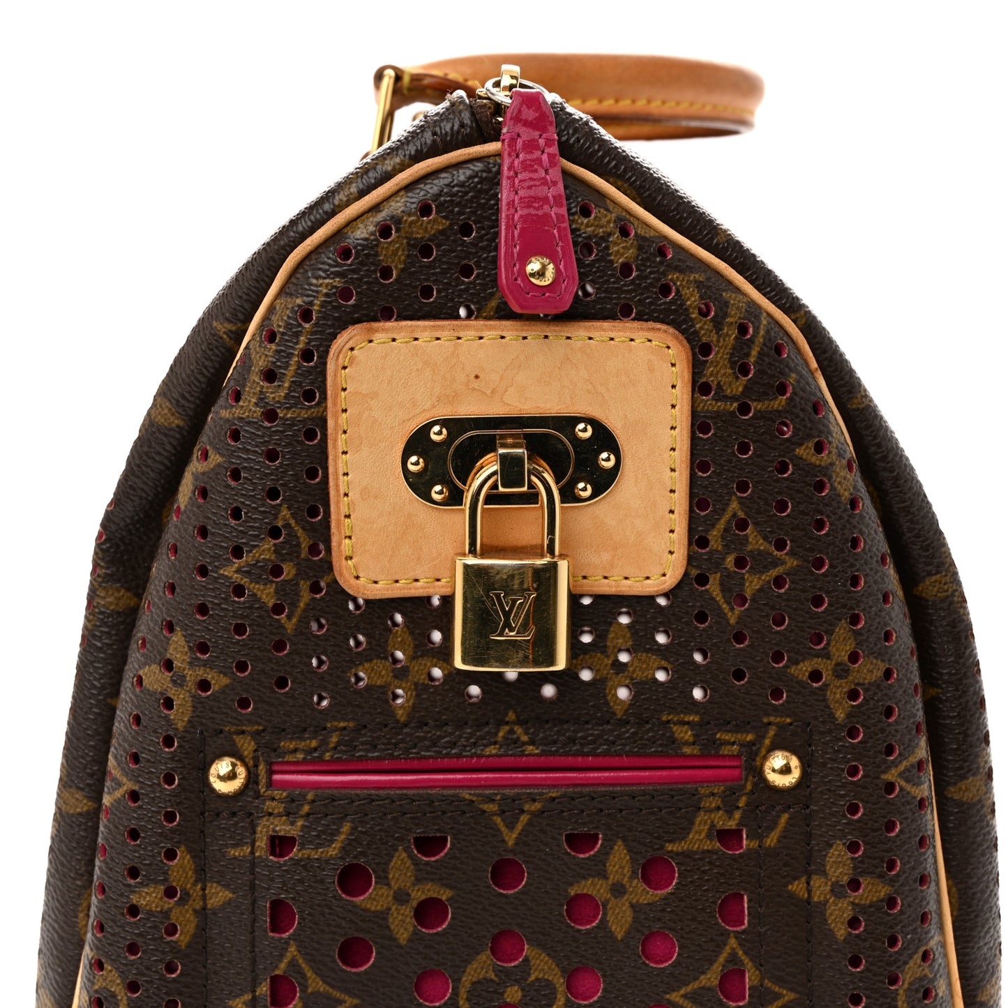 Monogram Perforated Speedy 30 Fuchsia