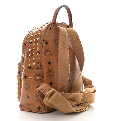 MCM Visetos Swarovski Mini Stark Diamond Backpack Cognac 2 of 11
