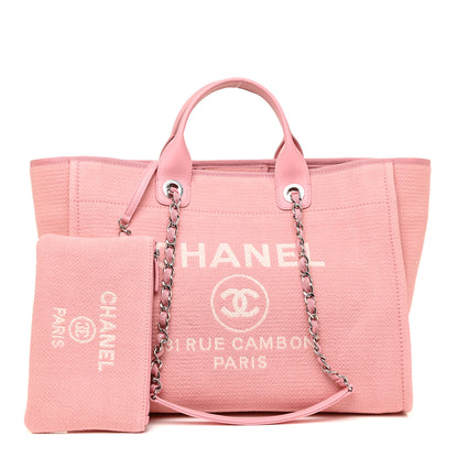 Chanel Mixed Fibers Medium Deauville Tote Pink 1 of 10