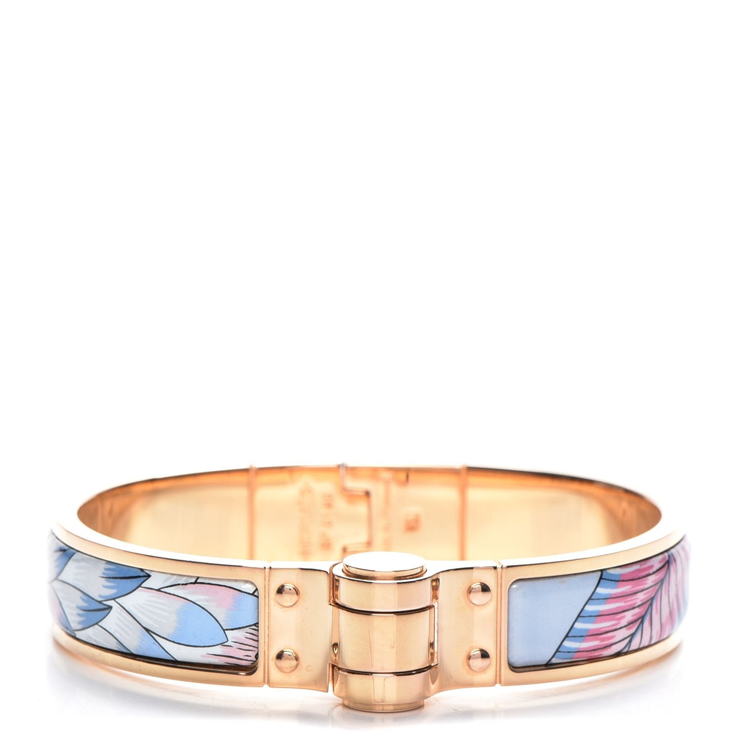 Enamel Printed Narrow Savana Dance Hinged Bracelet S Arts And Crafts