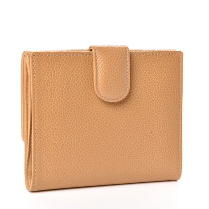 Chanel Caviar Timeless CC Compact French Wallet Beige 3 of 10