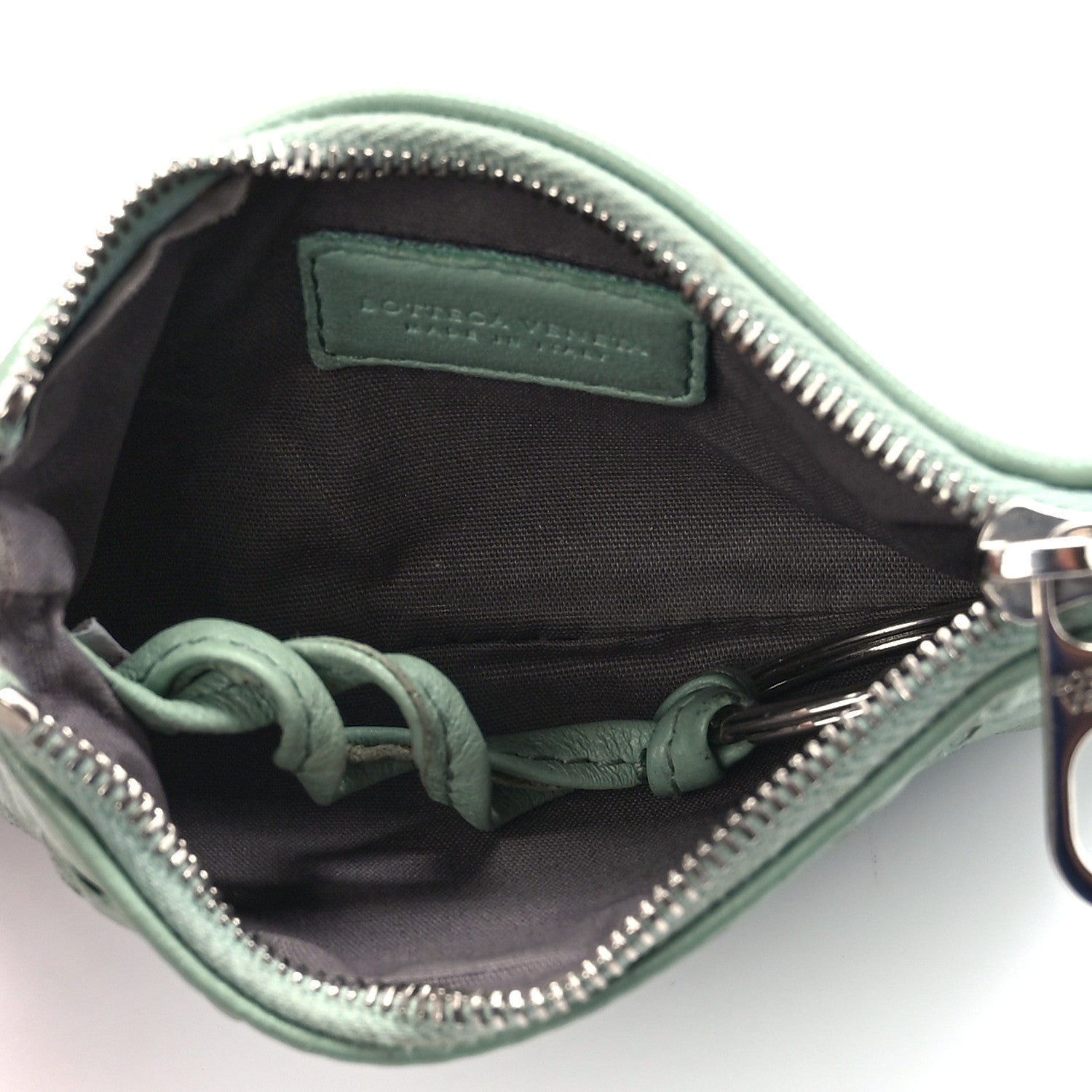 Bottega Veneta Nappa Intrecciato Key Case Light Green 5 of 12
