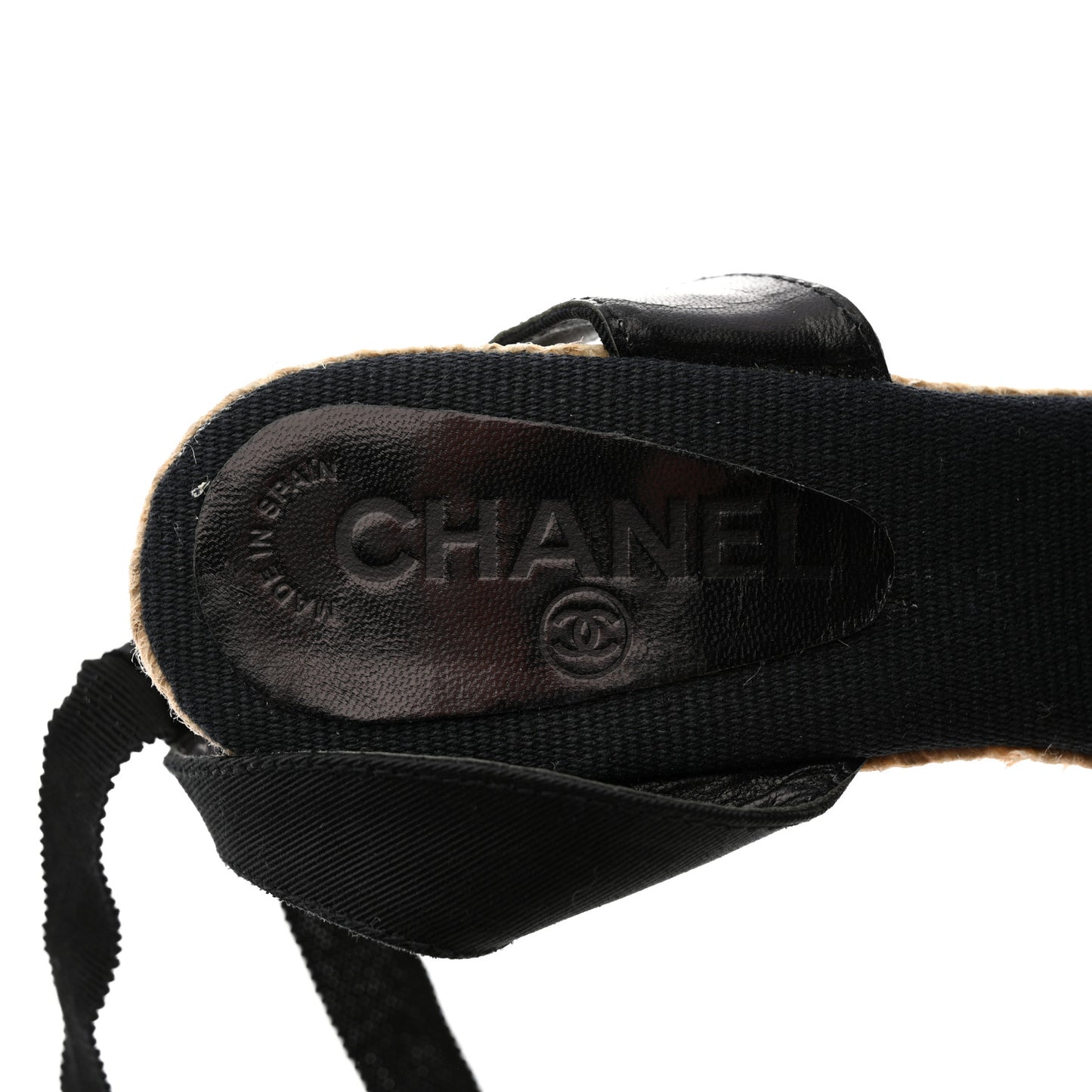 Grosgrain Camellia Espadrille Wedges 37 Black