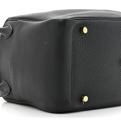 Hermes Taurillon Clemence Lindy 30 Black 10 of 13