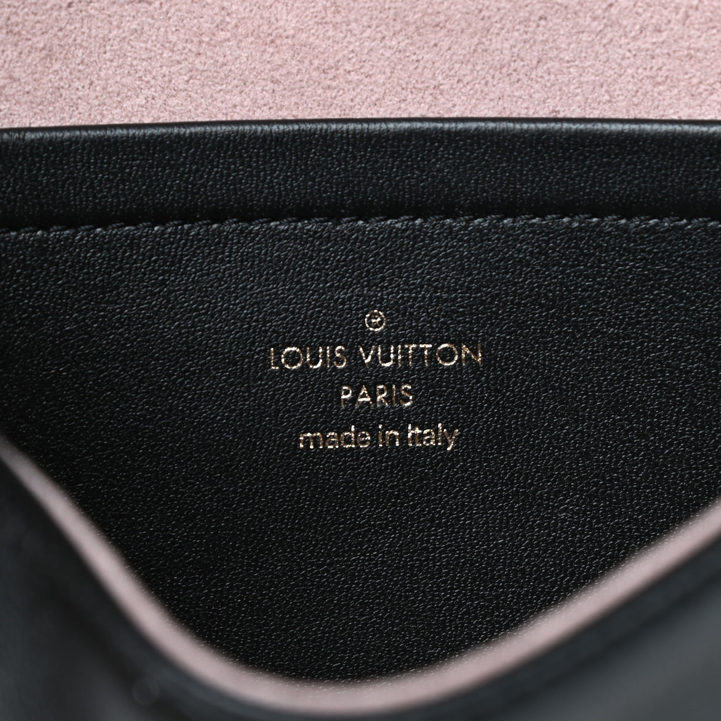 Lambskin Embossed Monogram Pochette Coussin Black